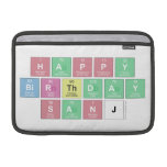 Happy 
 Birthday
 Sanj  MacBook Air Sleeves (landscape)
