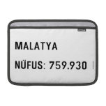 MALATYA  NÜFUS: 759.930  MacBook Air Sleeves (landscape)