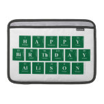 Happy
 Birthday
 Allison  MacBook Air Sleeves (landscape)