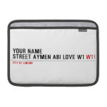 Your Name Street aymen abi love w1  MacBook Air Sleeves (landscape)