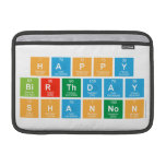 Happy
 Birthday
 Shannon  MacBook Air Sleeves (landscape)