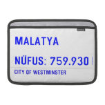 MALATYA  NÜFUS: 759.930  MacBook Air Sleeves (landscape)