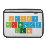 happy 
 birthday 
 LEO  MacBook Air Sleeves (landscape)