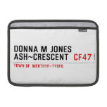 Donna M Jones Ash~Crescent   MacBook Air Sleeves (landscape)