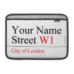 Your Name Street  MacBook Air Sleeves (landscape)