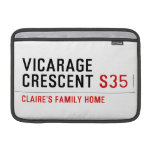Vicarage Crescent  MacBook Air Sleeves (landscape)