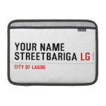 Your Name StreetBariga  MacBook Air Sleeves (landscape)