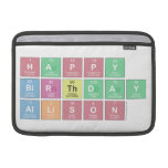 Happy
 Birthday
 Allison  MacBook Air Sleeves (landscape)