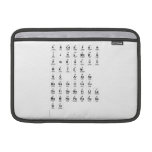 ABCDEFGH
 IJKLMNDO
 PQRSTUV
 WXYZM 
 NC ARATAS
 BEBACACLCECU
 ESFRGAGEINLILA
 MONINOPARARUSE
 SITA
   MacBook Air Sleeves (landscape)