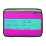 Brenna Smith Wright Rd.  MacBook Air Sleeves (landscape)