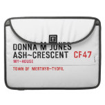 Donna M Jones Ash~Crescent   MacBook Pro Sleeves