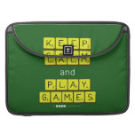 KEEP
 CALM
 and
 PLAY
 GAMES  MacBook Pro Sleeves