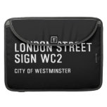LONDON STREET SIGN  MacBook Pro Sleeves