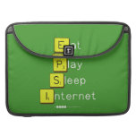 Eat
 Play
 Sleep
 Internet  MacBook Pro Sleeves