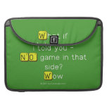 What if
 i told you -
 NO game in that
 side?
 Wow  MacBook Pro Sleeves