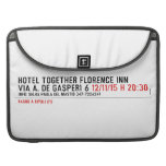 hotel together florence inn via a. de gasperi 6  MacBook Pro Sleeves