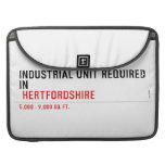 Industrial unit required  in   MacBook Pro Sleeves