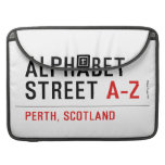 Alphabet  Street  MacBook Pro Sleeves