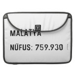 MALATYA  NÜFUS: 759.930  MacBook Pro Sleeves