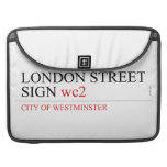 LONDON STREET SIGN  MacBook Pro Sleeves