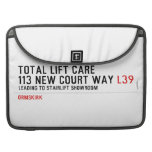 Total Lift Care 113 New Court Way  MacBook Pro Sleeves