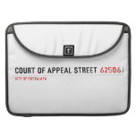 COURT OF APPEAL STREET  MacBook Pro Sleeves