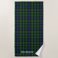 MacBride Clan Tartan Plaid Beach Towel