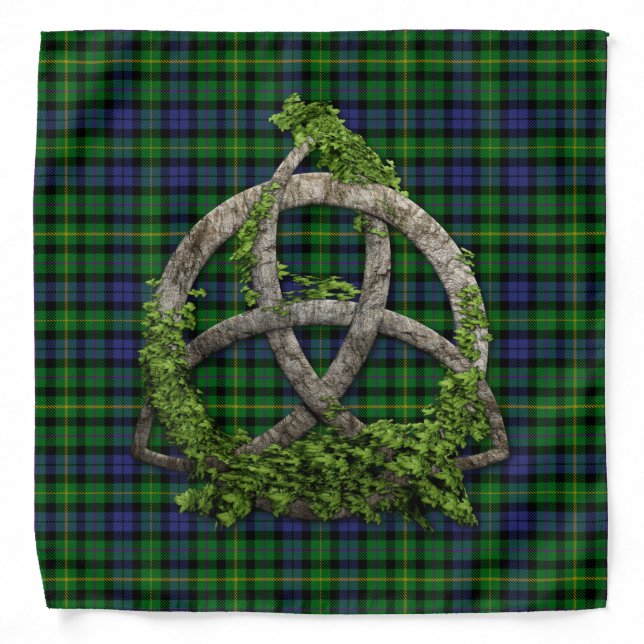 MacBride Tartan And Celtic Trinity Knot Bandana (Front)