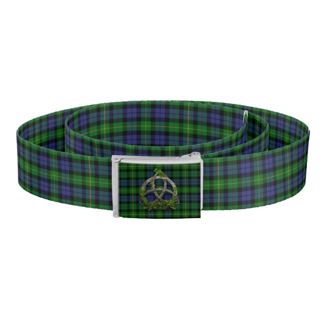 MacBride Tartan And Celtic Trinity Knot Belt (Coil)