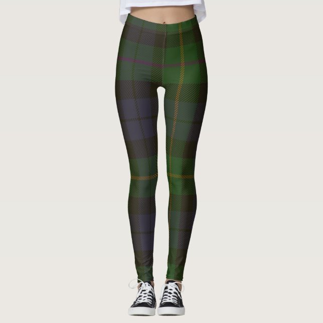 MacBride Tartan Clan Plaid Leggings (Front)