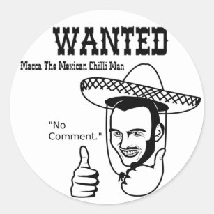 Macca Mexican Chili Man Classic Round Sticker