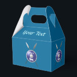 Maccabee Favor Boxes<br><div class="desc">A depiction of a Maccabee's shield and two spears. The shield is adorned by a lion and text reading "Yisrael" (Israel) in the Paleo-Hebrew alphabet. The Maccabees were Jewish rebels who freed Judea from the yoke of the Seleucid Empire. Chanukkah is not just a mid-winter festival featuring candles and fried...</div>