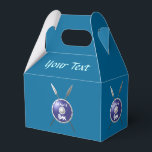 Maccabee Favor Boxes<br><div class="desc">A depiction of a Maccabee's shield and two spears. The shield is adorned by a lion and text reading "Yisrael" (Israel) in the Paleo-Hebrew alphabet. The Maccabees were Jewish rebels who freed Judea from the yoke of the Seleucid Empire. Chanukkah is not just a mid-winter festival featuring candles and fried...</div>