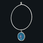 Maccabee Shield And Spears Bangle Bracelet<br><div class="desc">A depiction of a Maccabee's shield and two spears. The shield is adorned by a lion and text reading "Yisrael" (Israel) in the Paleo-Hebrew alphabet. Modern Hebrew text reading "Maccabee" also appears. You may change the background color. The Maccabees were Jewish rebels who freed Judea from the yoke of the...</div>