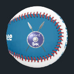 Maccabee Shield And Spears Baseball<br><div class="desc">A depiction of a Maccabee's shield and two spears. The shield is adorned by a lion and text reading "Yisrael" (Israel) in the Paleo-Hebrew alphabet. English text "Maccabee" also appears. Add your own additional text. The Maccabees were Jewish rebels who freed Judea from the yoke of the Seleucid Empire. Chanukkah...</div>
