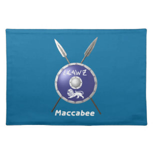 Maccabee Shield And Spears Cloth Placemat