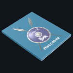 Maccabee Shield And Spears Gallery Wrap<br><div class="desc">Chag Sameach! A depiction of a Maccabee's shield and two spears. The shield is adorned by a lion and text reading "Yisrael" (Israel) in the Paleo-Hebrew alphabet. Modern Hebrew text reading "Maccabee" also appears. The Maccabees were Jewish rebels who freed Judea from the yoke of the Seleucid Empire. Chanukkah is...</div>