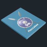 Maccabee Shield And Spears Gallery Wrap<br><div class="desc">Chag Sameach! A depiction of a Maccabee's shield and two spears. The shield is adorned by a lion and text reading "Yisrael" (Israel) in the Paleo-Hebrew alphabet. Modern Hebrew text reading "Maccabee" also appears. The Maccabees were Jewish rebels who freed Judea from the yoke of the Seleucid Empire. Chanukkah is...</div>