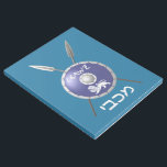 Maccabee Shield And Spears Gallery Wrap<br><div class="desc">Chag Sameach! A depiction of a Maccabee's shield and two spears. The shield is adorned by a lion and text reading "Yisrael" (Israel) in the Paleo-Hebrew alphabet. Modern Hebrew text reading "Maccabee" also appears. The Maccabees were Jewish rebels who freed Judea from the yoke of the Seleucid Empire. Chanukkah is...</div>