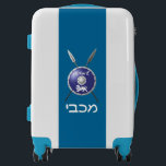 Maccabee Shield And Spears Luggage<br><div class="desc">A depiction of a Maccabee's shield and two spears. The shield is adorned by a lion and text reading "Yisrael" (Israel) in the Paleo-Hebrew alphabet. "Maccabee" also appears in modern Hebrew. The Maccabees were Jewish rebels who freed Judea from the yoke of the Seleucid Empire. Chanukkah is not just a...</div>