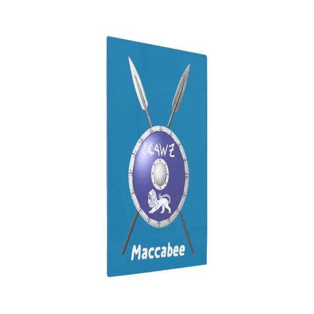 Maccabee Shield And Spears Metal Print (Angled)