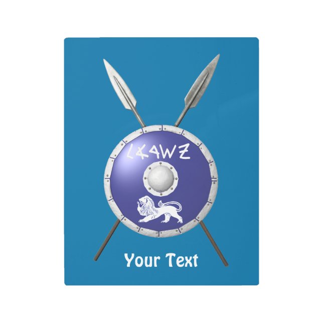 Maccabee Shield And Spears Metal Print (Front)