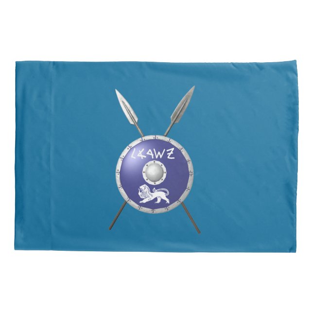Maccabee Shield And Spears Pillow Case (Back)