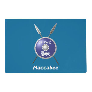 Maccabee Shield And Spears Placemat
