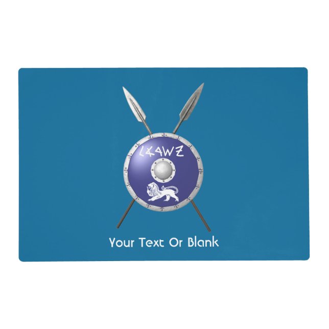 Maccabee Shield And Spears Placemat (Front)