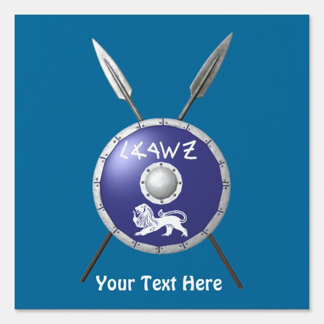 Maccabee Shield And Spears Sign (Front)