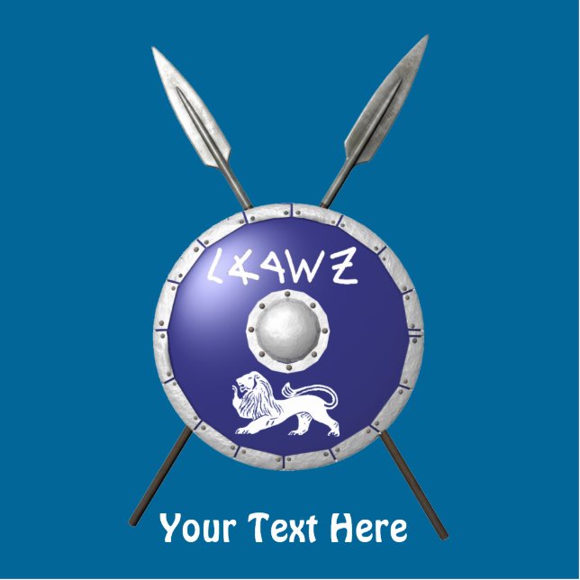 Maccabee Shield And Spears Statuette (Front)