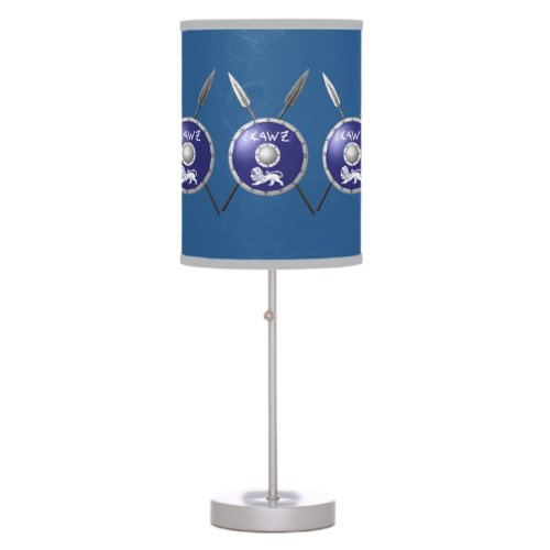 Maccabee Shield And Spears Table Lamp