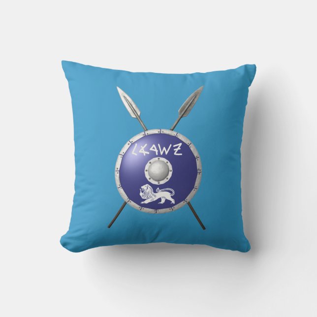 Maccabee Shield And Spears Throw Pillow (Front)