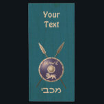 Maccabee Shield And Spears Wood Flash Drive<br><div class="desc">A depiction of a Maccabee's shield and two spears. The shield is adorned by a lion and text reading "Yisrael" (Israel) in the Paleo-Hebrew alphabet. "Maccabee" also appears in modern Hebrew. Add your own additional text. The Maccabees were Jewish rebels who freed Judea from the yoke of the Seleucid Empire....</div>
